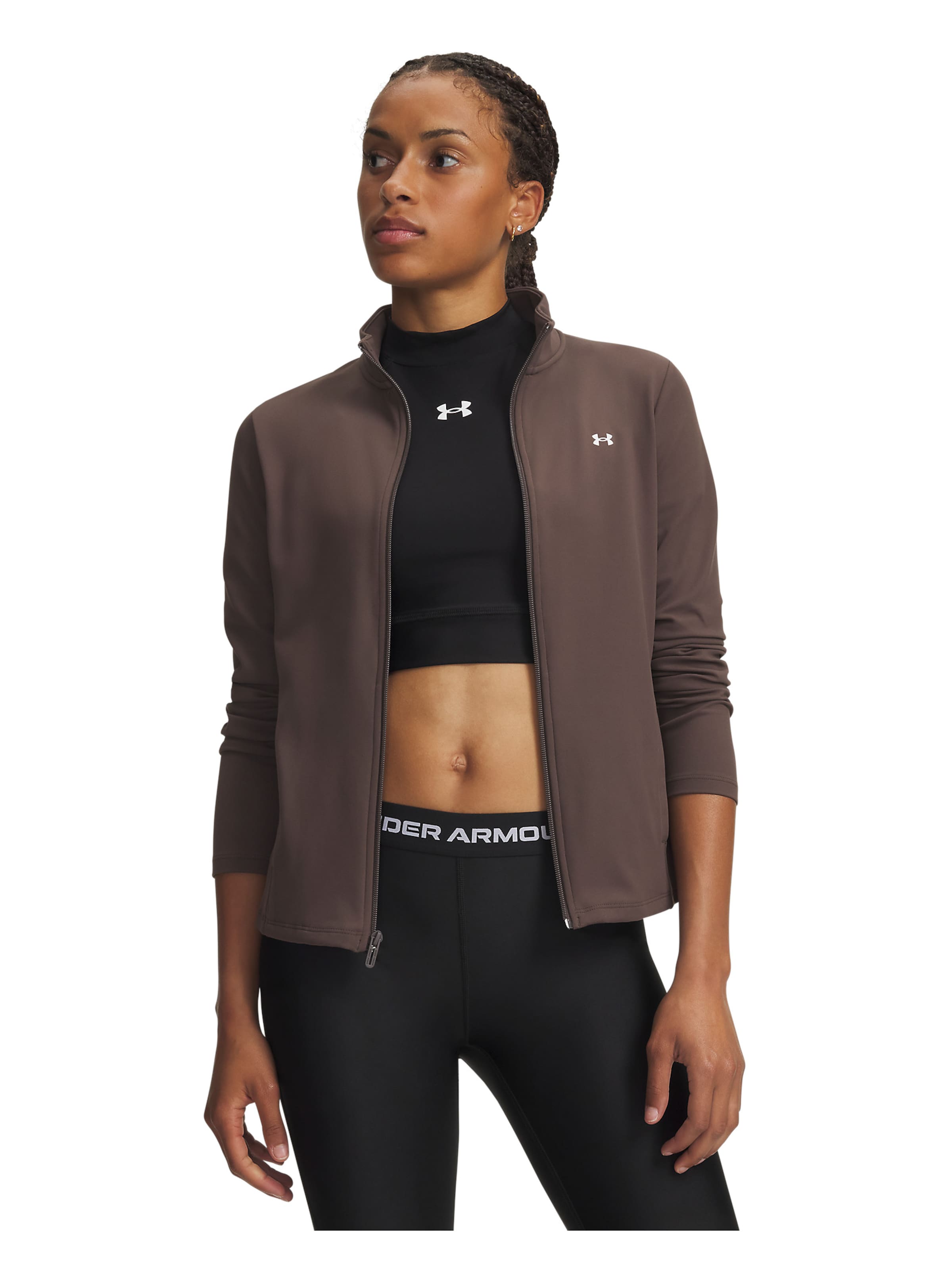 UNDER ARMOUR Sportjas 'Motion' in Bruin: voorkant
