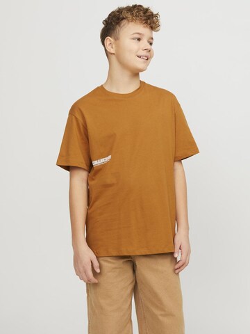T-Shirt Jack & Jones Junior en marron : devant
