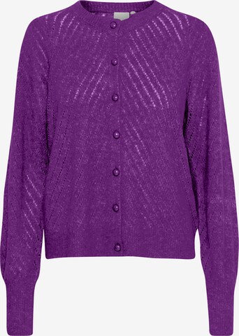 Cardigan 'KAMARA' ICHI en violet : devant