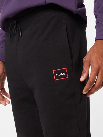 Effilé Pantalon 'Dyssop' HUGO Red en noir