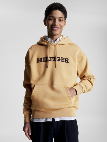 Sweat-shirt TOMMY HILFIGER en beige : devant