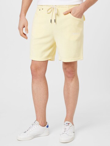 MOUTY Regular Pants 'June' in Yellow: front