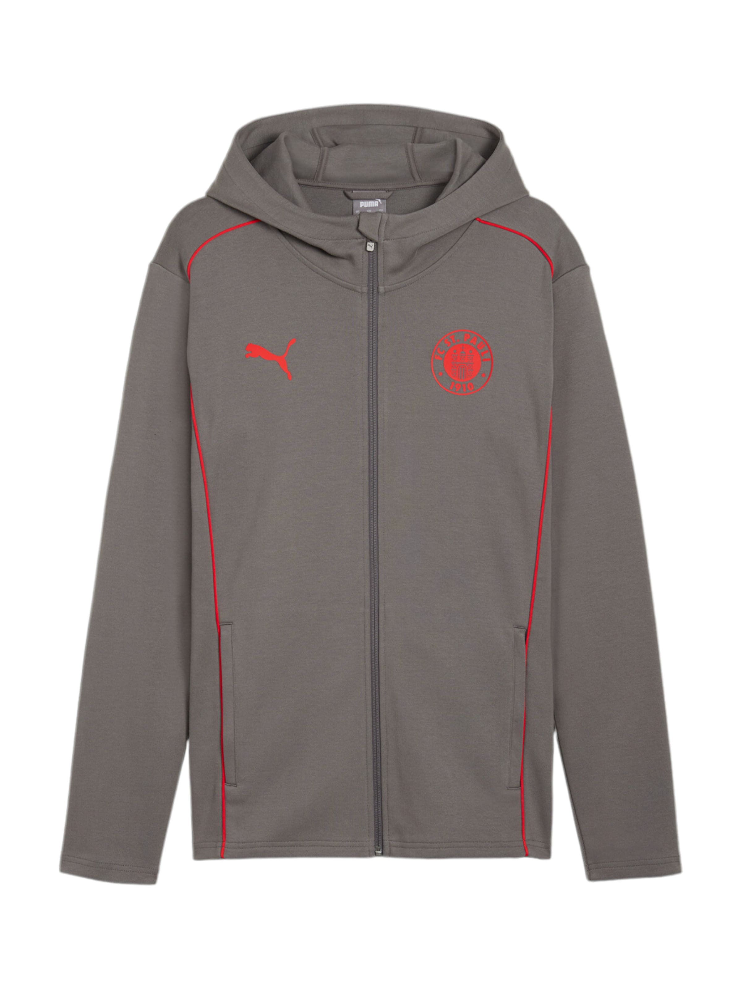 PUMA Sportjas 'FC St. Pauli' in Grijs: voorkant