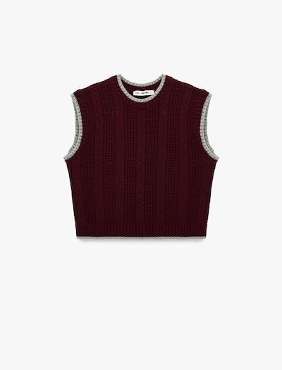 Koton Sweater in Grey / Bordeaux, Item view