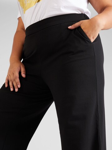 PIECES Curve Wide leg Broek 'NULA' in Zwart