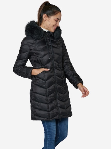 KOROSHI Zimný kabát - Čierna