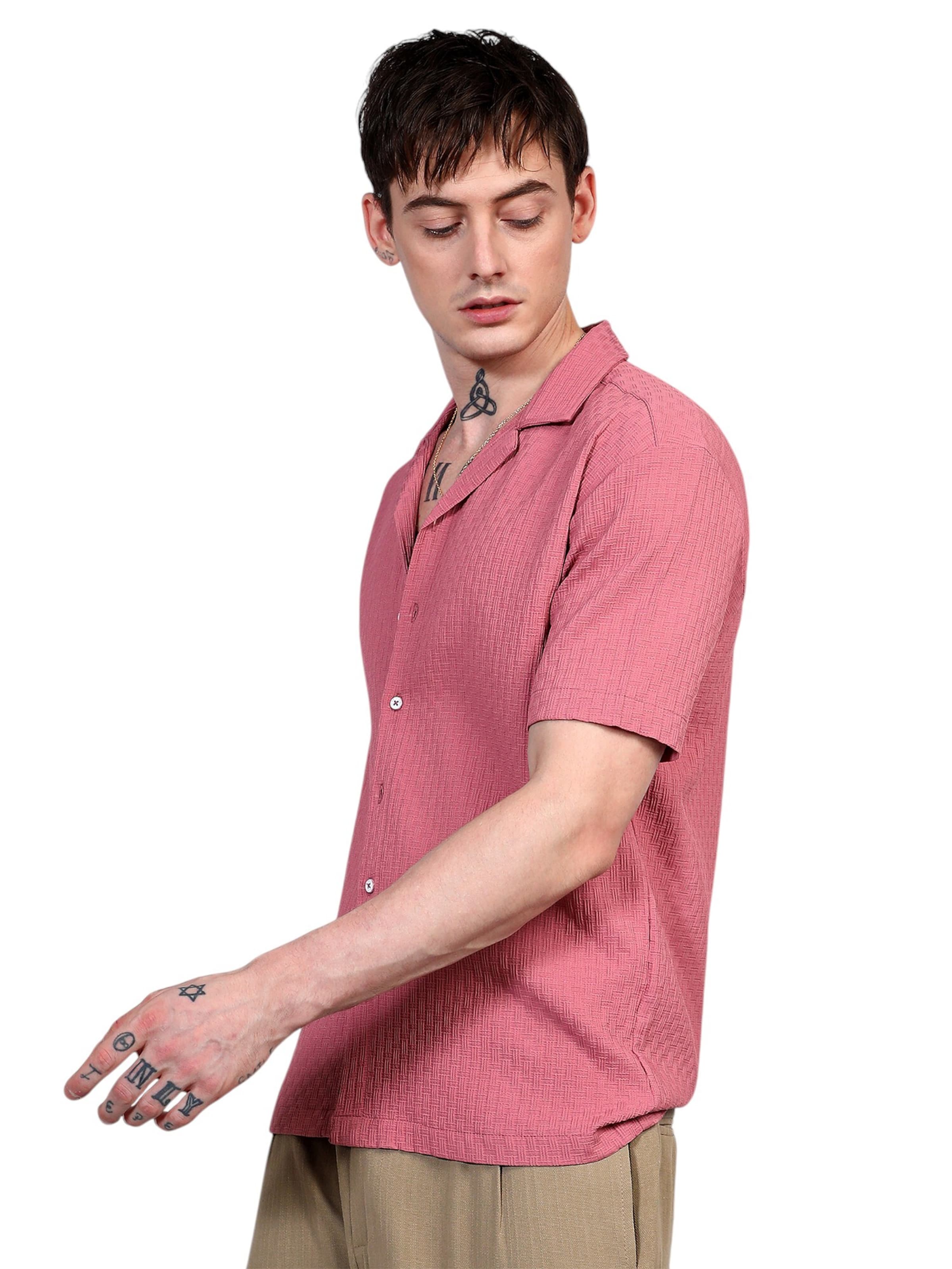 Comfort Fit Cămașă 'Tameka' de la Campus Sutra pe roz