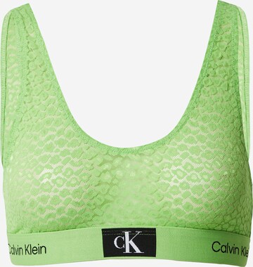 Calvin Klein Underwear Korzetová Podprsenka – zelená: přední strana