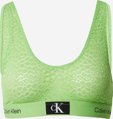 Calvin Klein Underwear Bustier Melltartó - zöld: elől