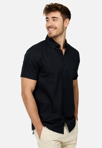 INDICODE JEANS Regular fit Button Up Shirt in Black