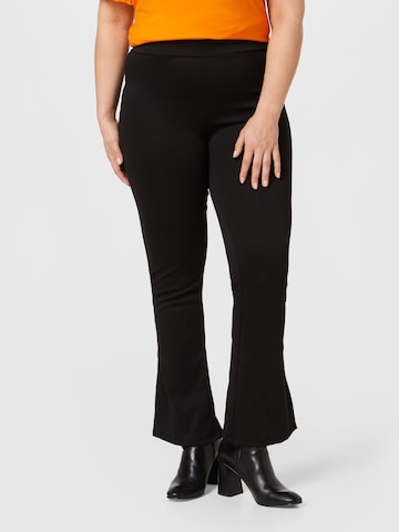 évasé Pantalon 'Tinny' EVOKED en noir : devant