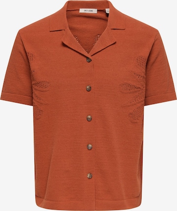 Vestes en maille 'ONSJam' Only & Sons en orange : devant