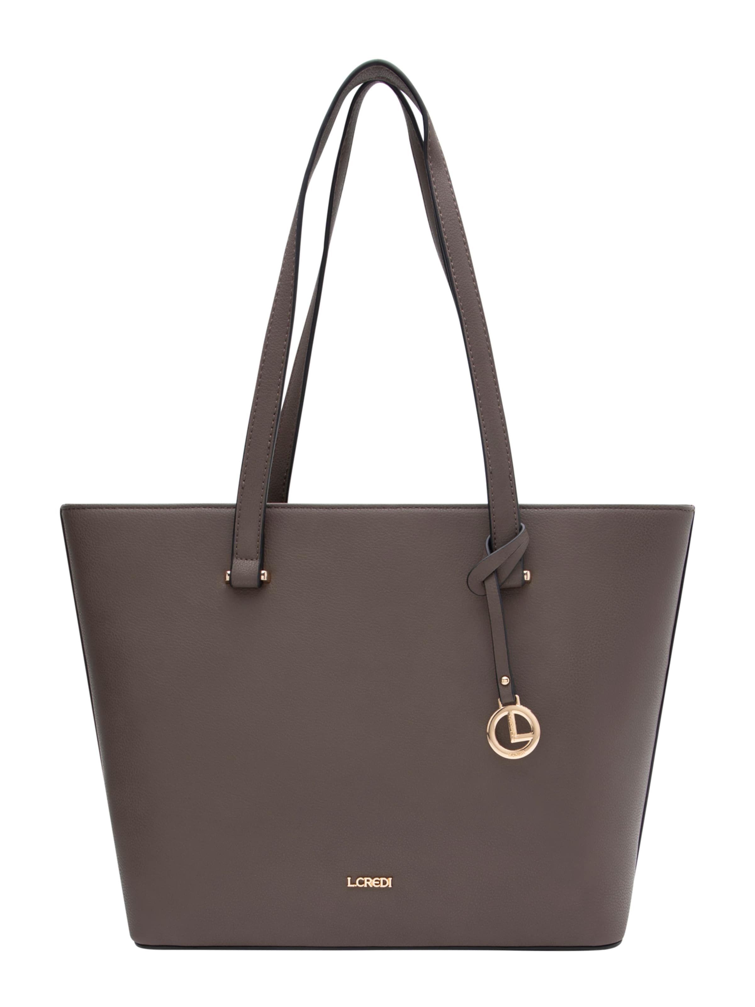 L.CREDI - Mala de ombro 'Filippa' em cinzento: frente