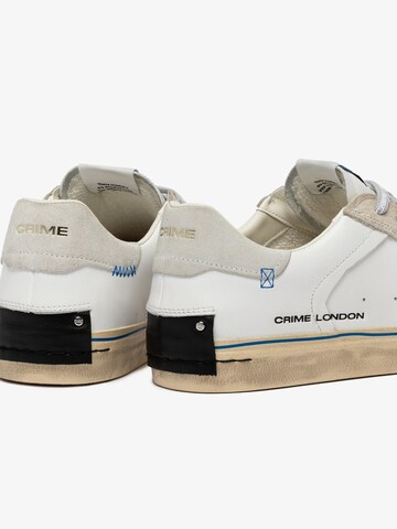 Baskets basses Crime London en blanc