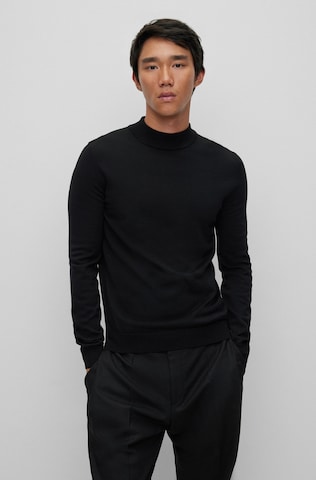 HUGO Sweater 'San Matteo' in Black: front