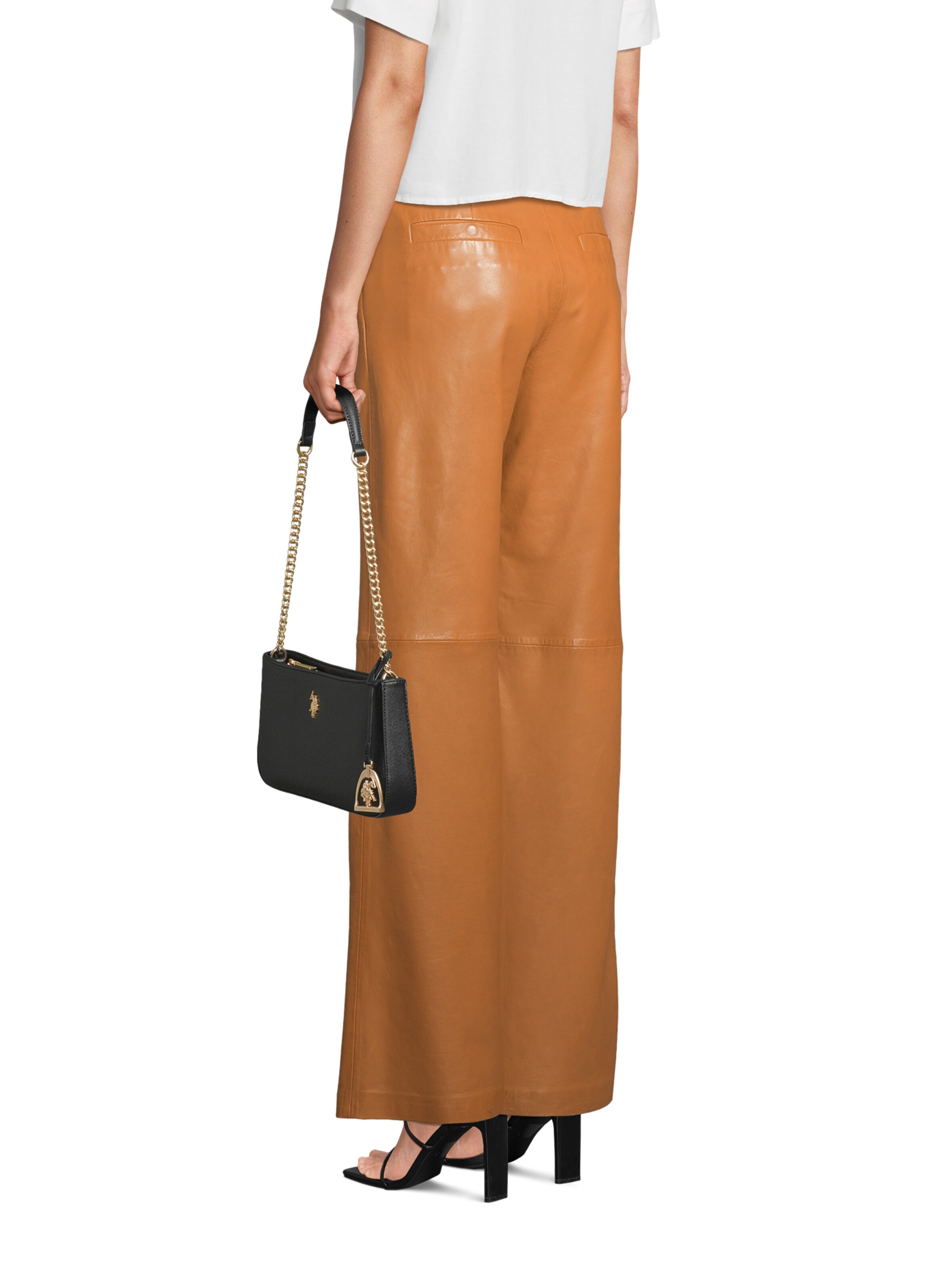 Geantă de umăr 'Jones' de la U.S. POLO ASSN. pe negru: față