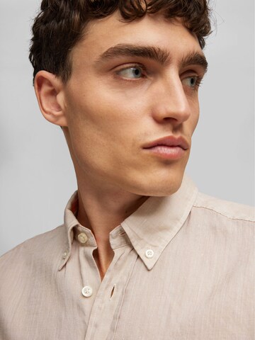 HECHTER PARIS Regular Fit Hemd in Beige
