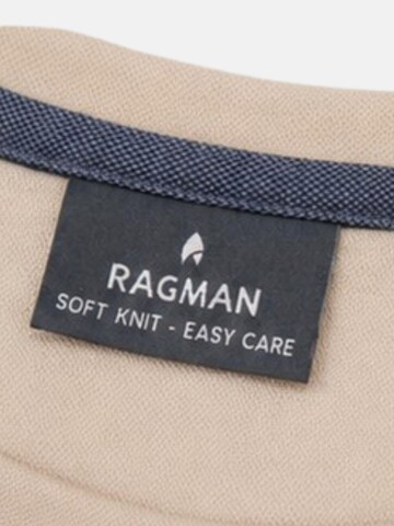 Ragman Shirt 'ROUND NECK SOLID' in Beige