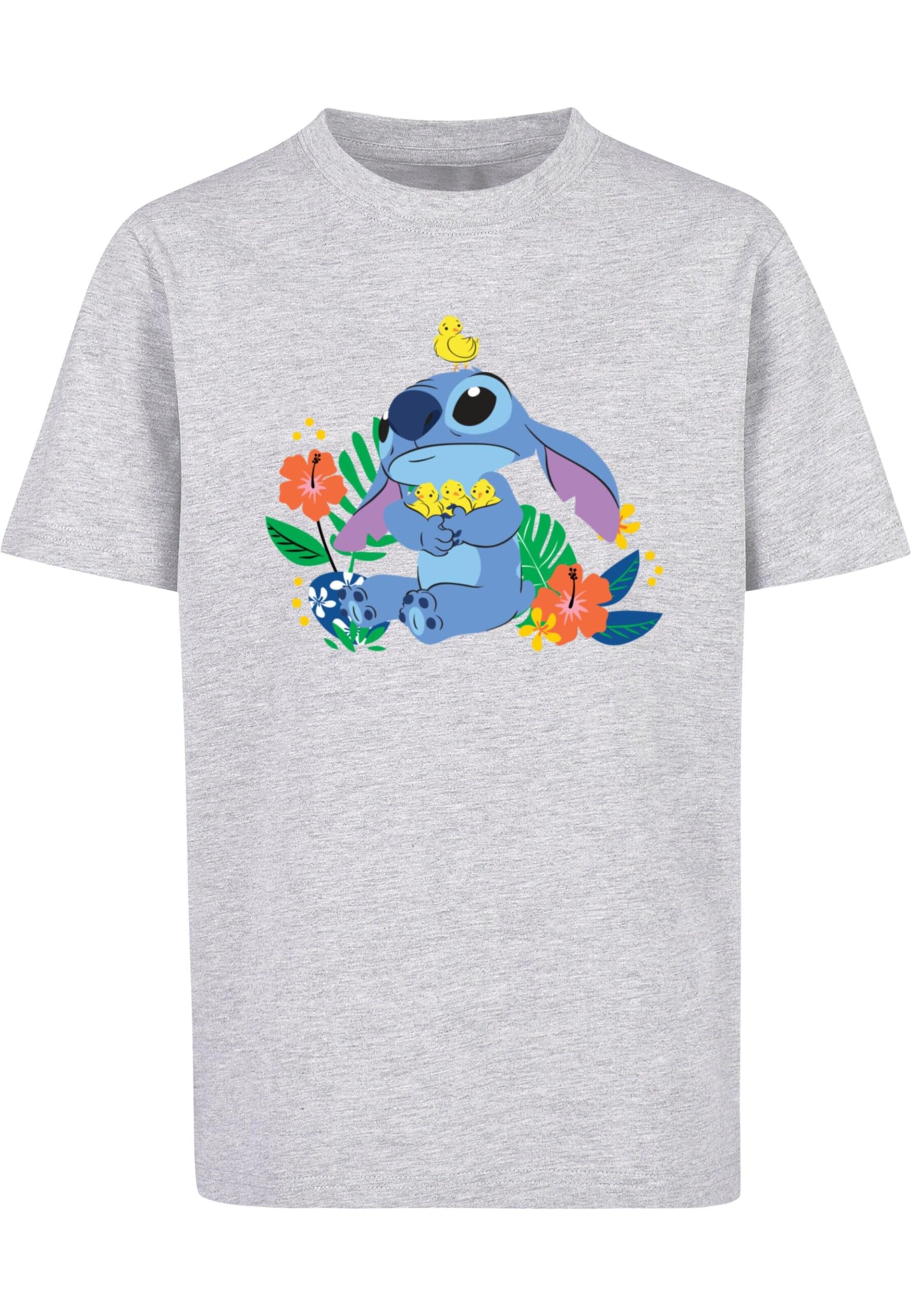T-Shirt 'Lilo and Stitch - Birds' ABSOLUTE CULT en gris : devant