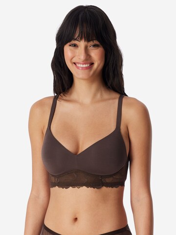 SCHIESSER Bustier Bügelloser BH ' Unique Premium ' in Braun: Vorderseite