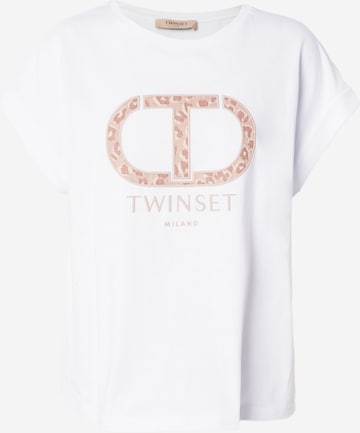 T-shirt Twinset en blanc : devant