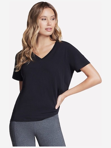 SKECHERS Shirt 'Skechers Pima V-Neck Tee'‌‌‌‌‌ in Schwarz
