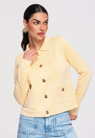 Ombre Strickjacke 'OW-SWCD-0103' in Gelb