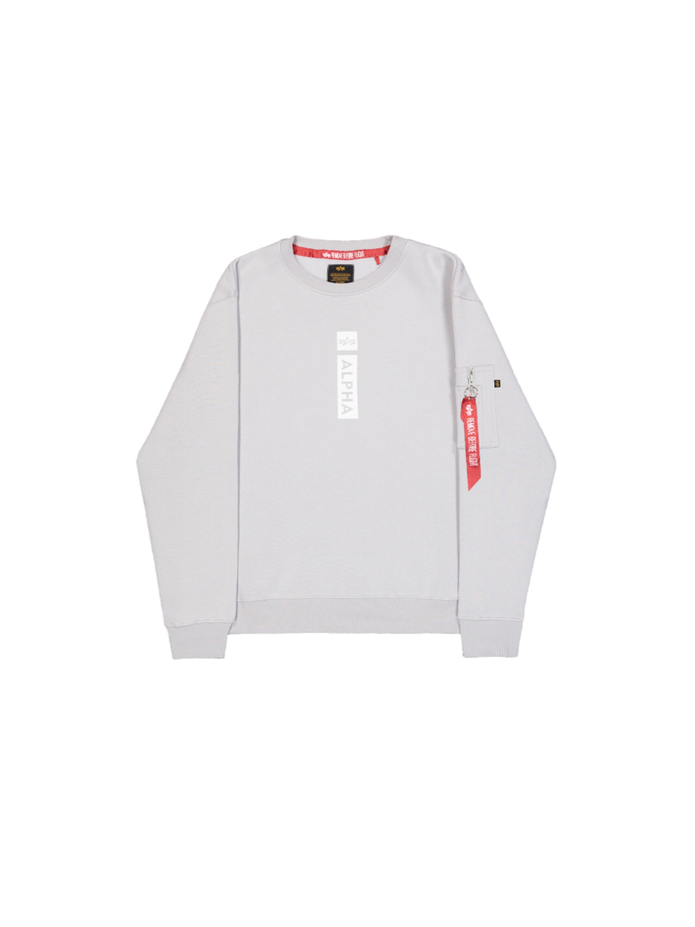 ALPHA INDUSTRIES Sweatshirt 'RP'‌‌‌‌‌‌‌‌ in Grau: Vorderseite