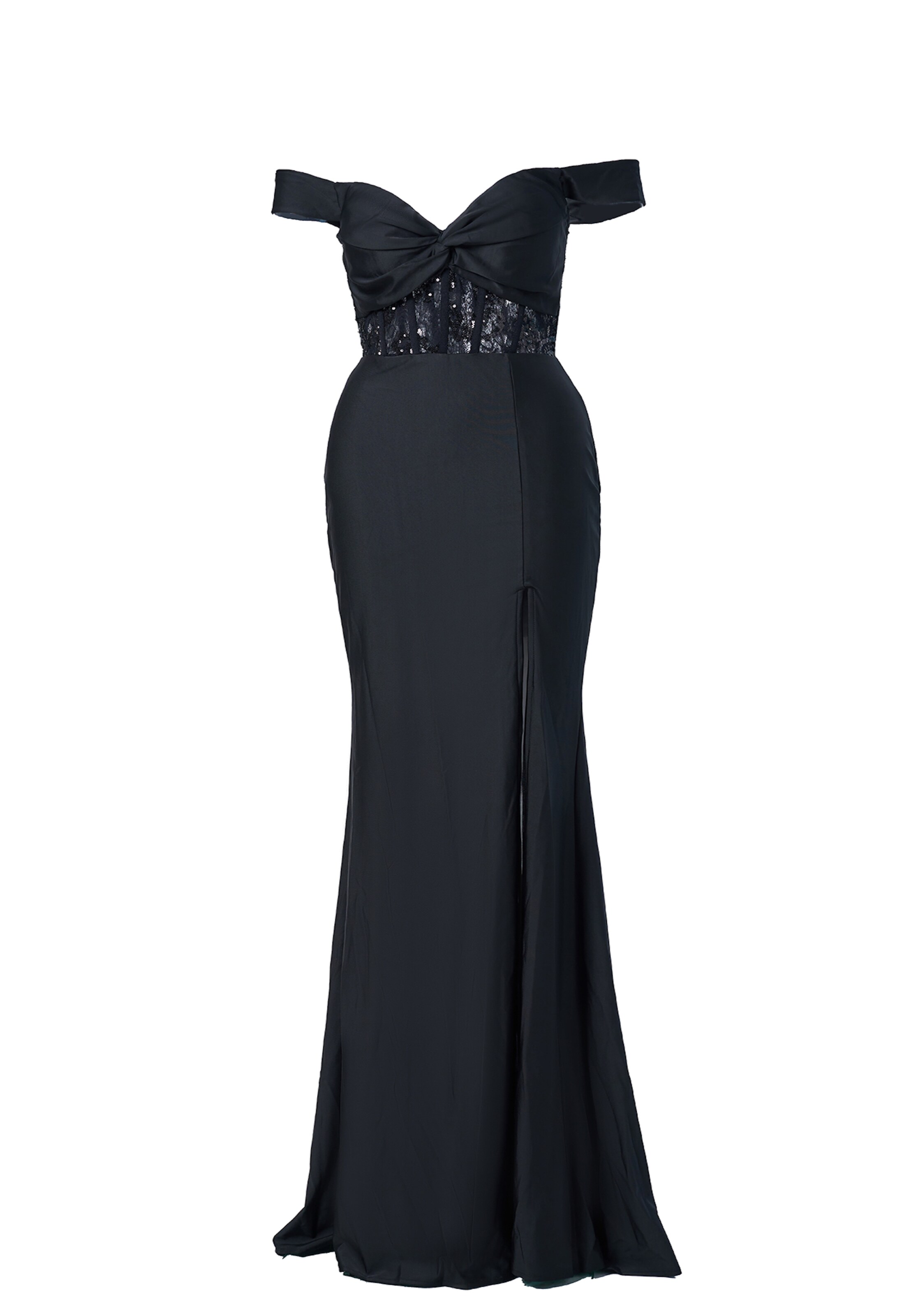 Moda Minx Abendkleid 'Kenza' in Schwarz: Vorderseite