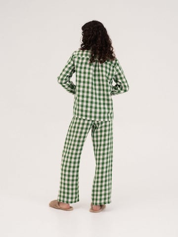 AmourLinen Pyjama 'Nightly' in Groen