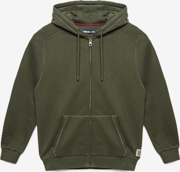 BIG STAR Sweatvest in Groen: voorkant