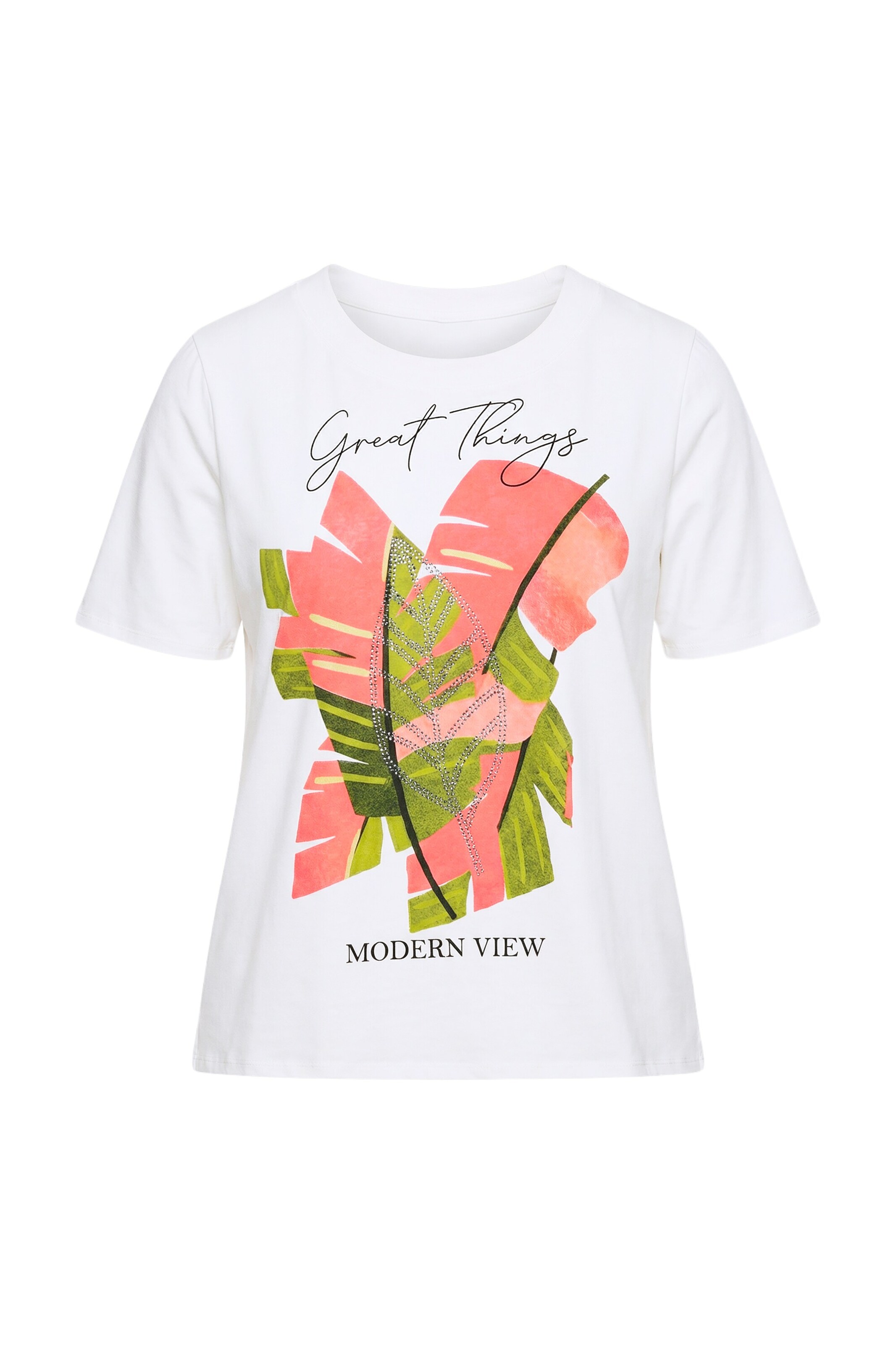 Ulla Popken T-Shirt in Weiß: Vorderseite