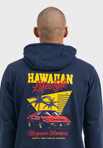 Oldskull Sweatshirt 'Wrldvibe Aloha Legend' in Blau