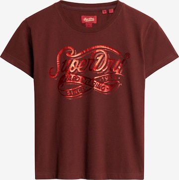 Superdry - Camiseta en marrón: frente