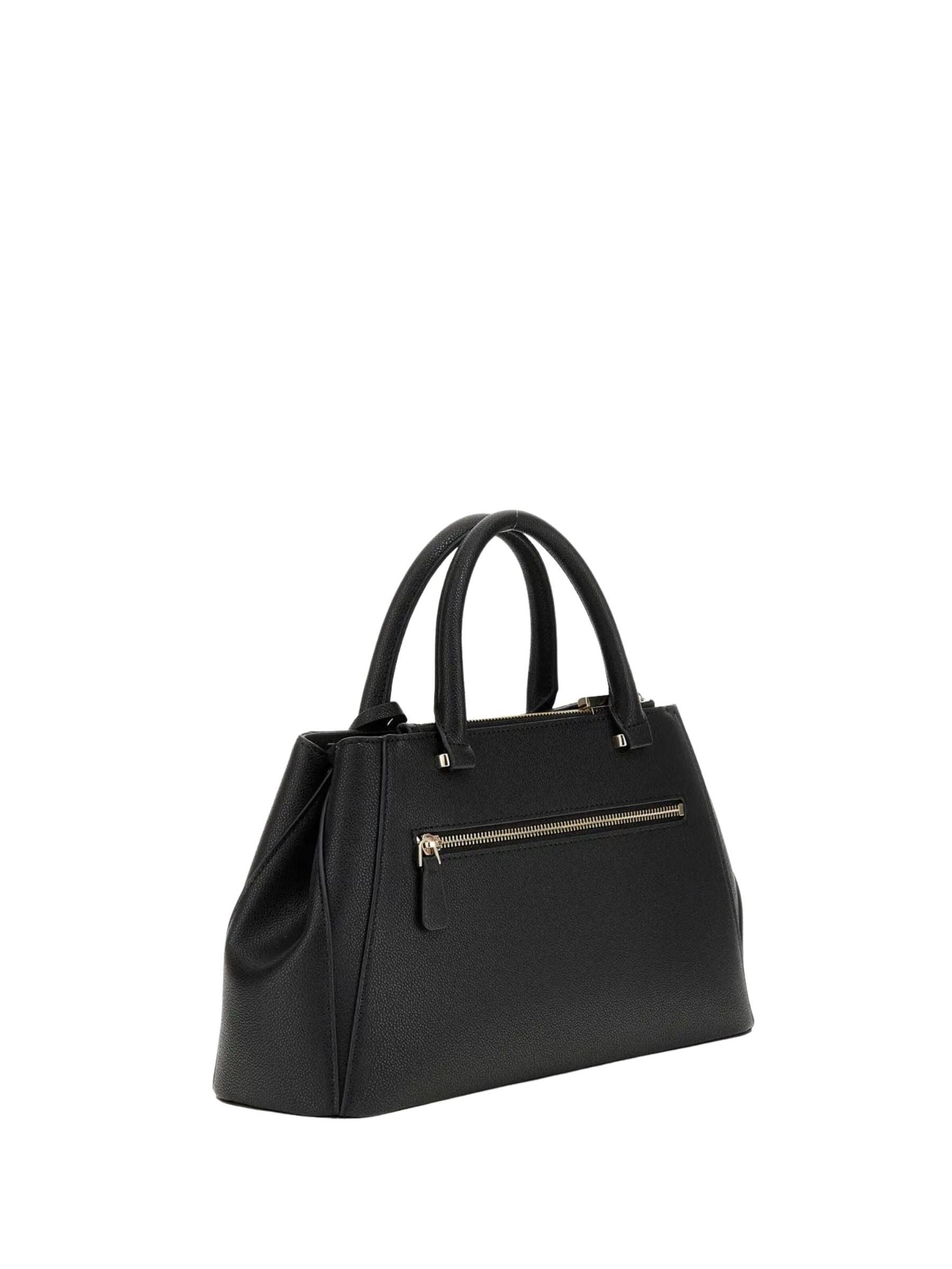 GUESS Torba za čez ramo 'Guess Sac Bandoulière Anadela 3 Comp Satch Black' | črna barva
