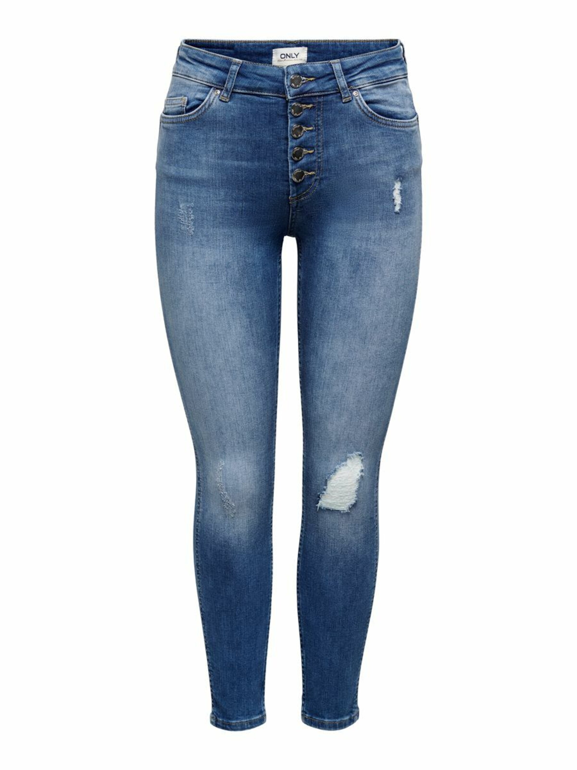 Skinny Jean 'Bobby' ONLY en bleu : devant
