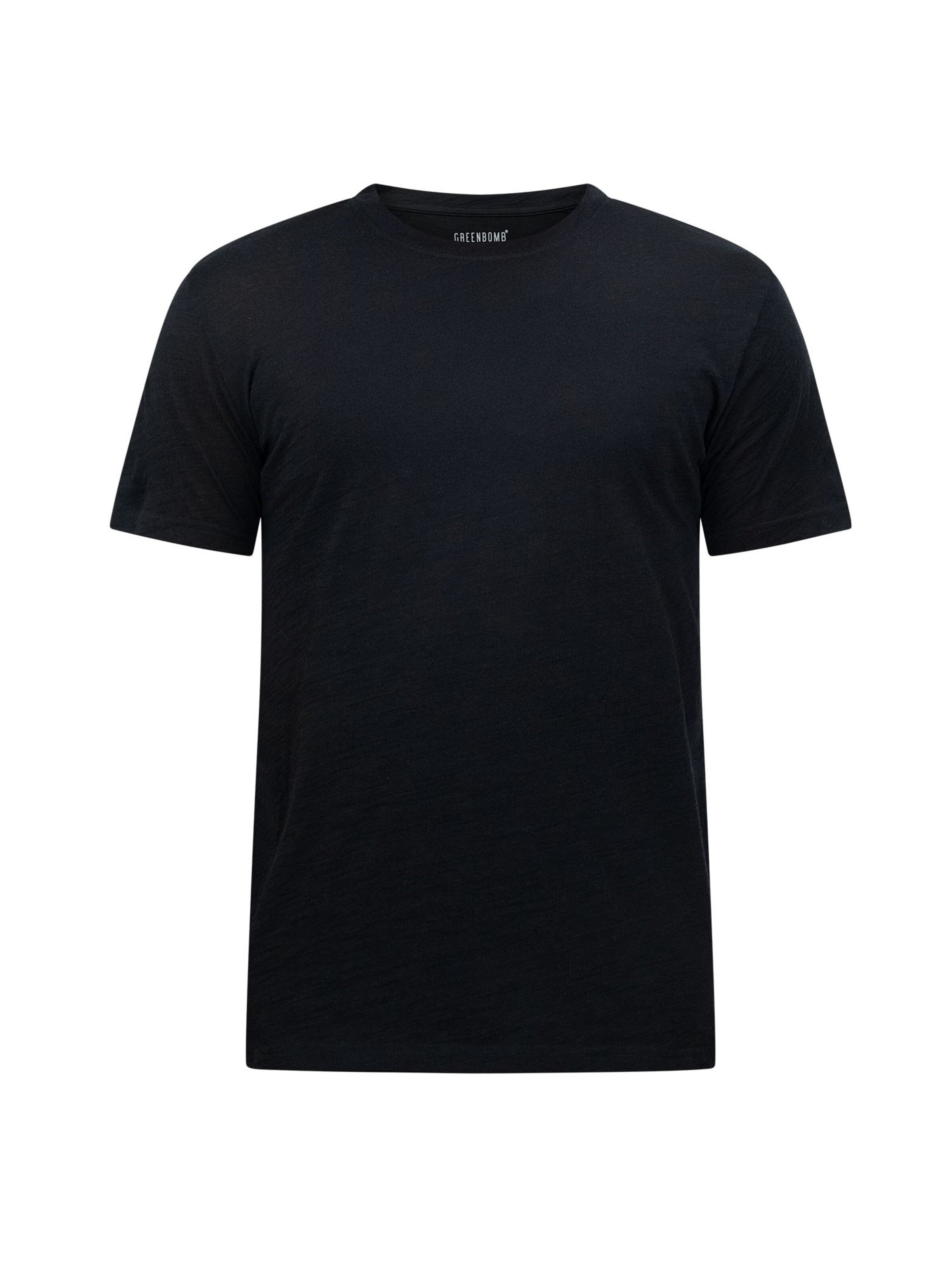 GREENBOMB Performance shirt ' Basic Loom ' in Black: front