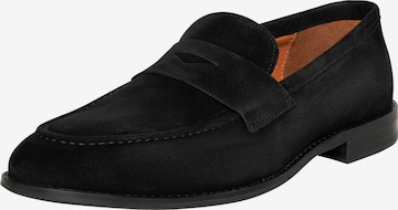 Henry Stevens Classic Flats 'Wallace PL' in Black: front