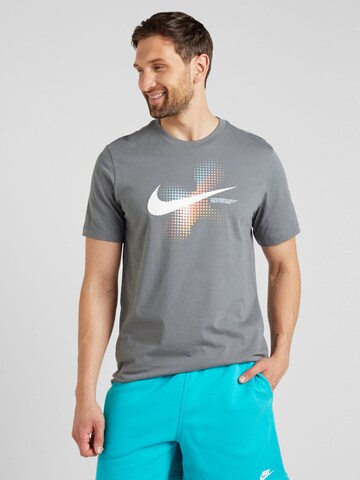 Nike Sportswear Majica 'SWOOSH' | siva barva: sprednja stran
