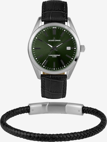 Jacques Lemans Analog Watch in Black: front