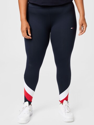 Tommy Hilfiger Curve Skinny Legginsy w kolorze niebieski: przód