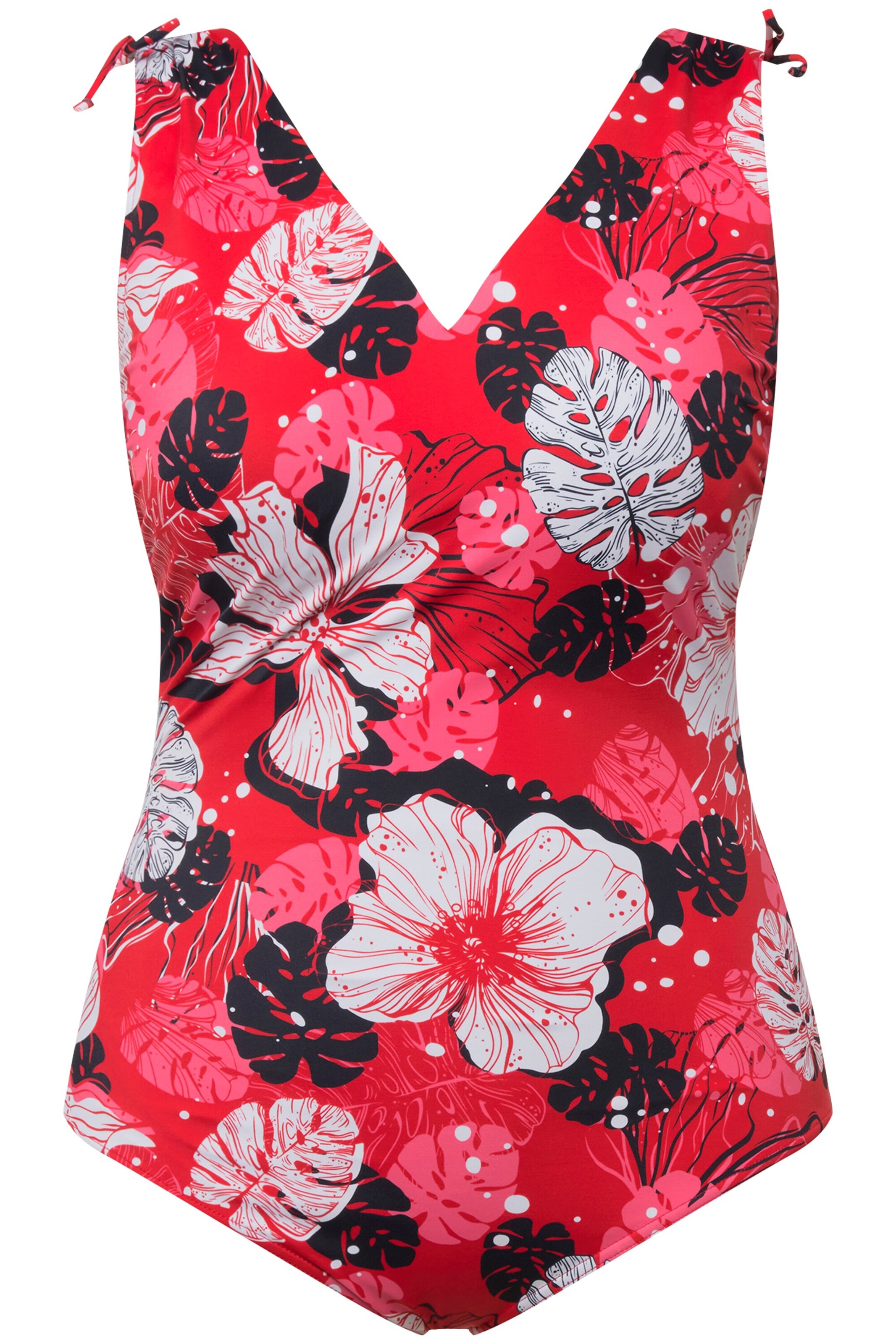 Ulla Popken Badeanzug in Rot: Vorderseite