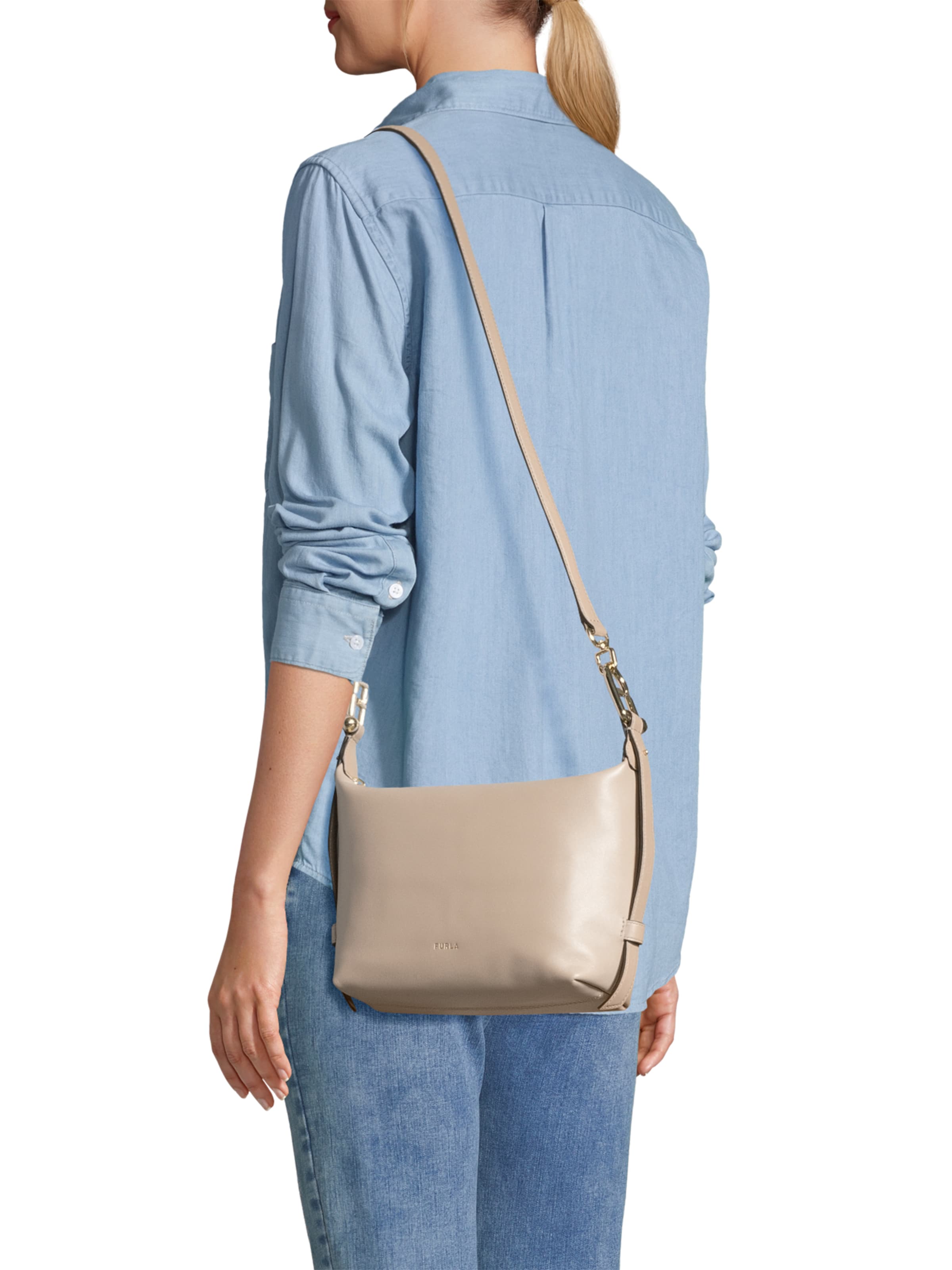 FURLA Τσάντα ώμου 'Tonie' σε γκρι