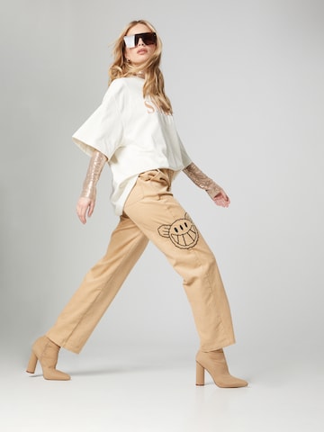 Bootcut Pantalon 'Lias' Smiles en beige