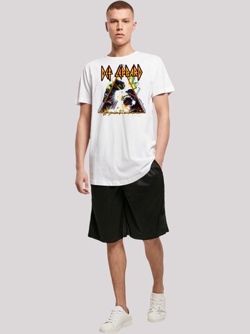 T-Shirt 'Def Leppard Hysteria' F4NT4STIC en blanc