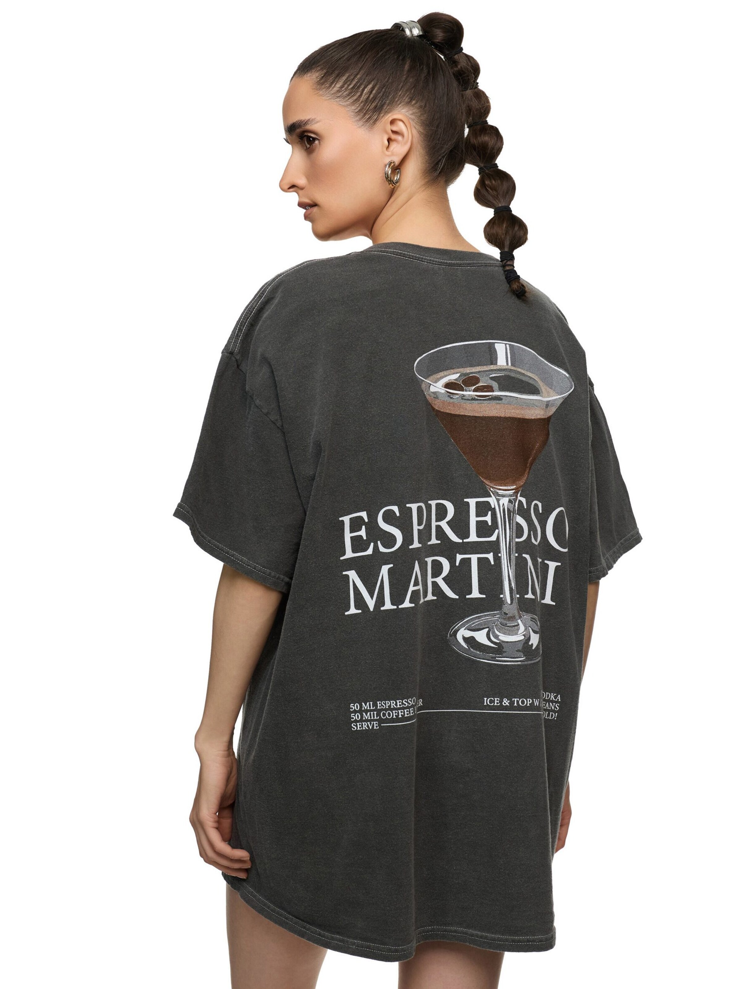 Worldclassca Oversized Shirt 'Espresso Martini' in Grey