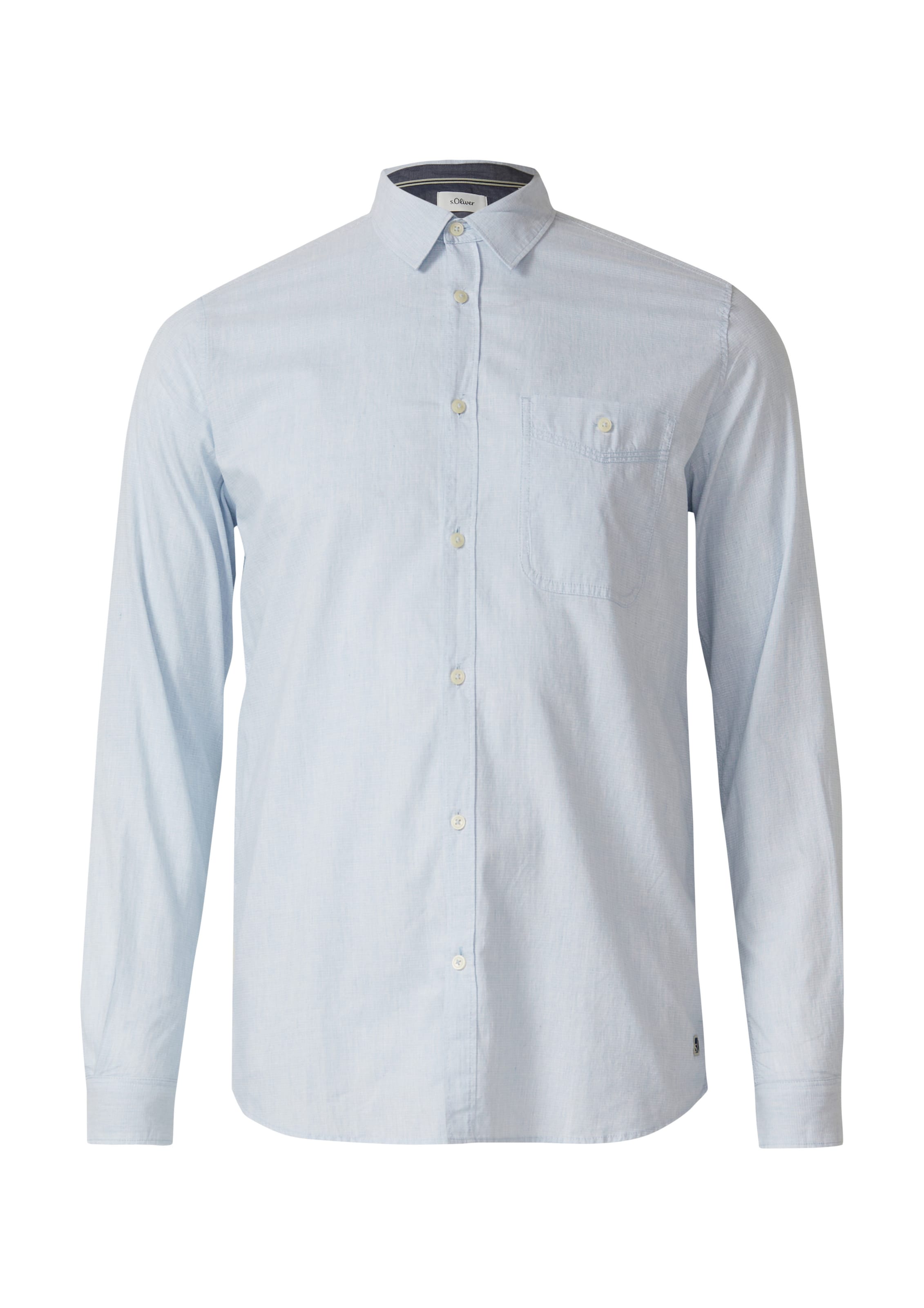 s.Oliver Overhemd in Blauw: voorkant