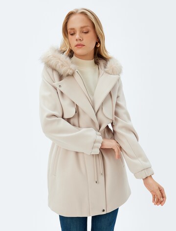 Koton Between-Seasons Coat in Grey: front