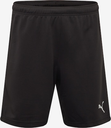 PUMA Regular Workout Pants 'TeamRise' in Black: front