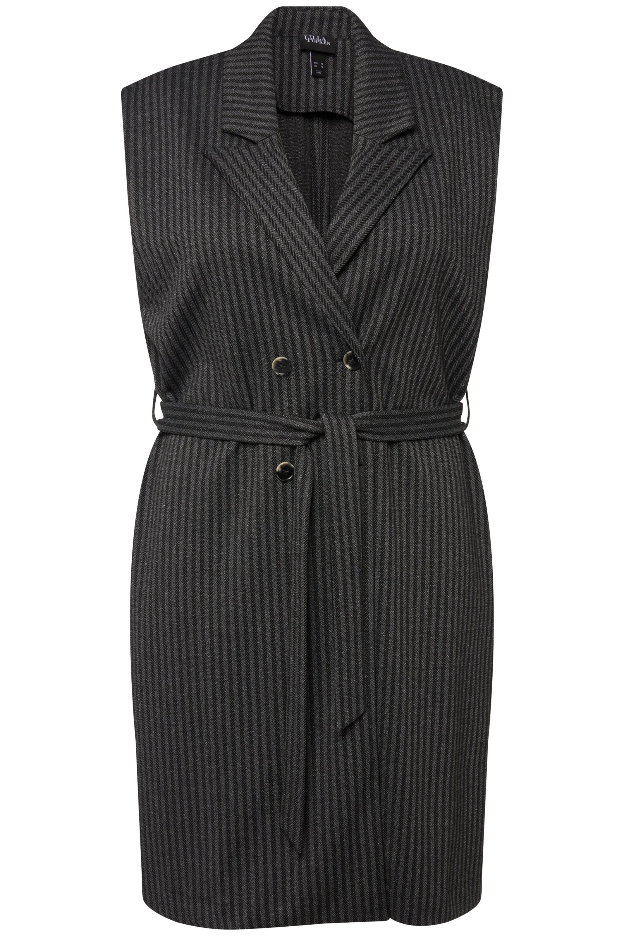 Ulla Popken Weste in Schwarz: Vorderseite